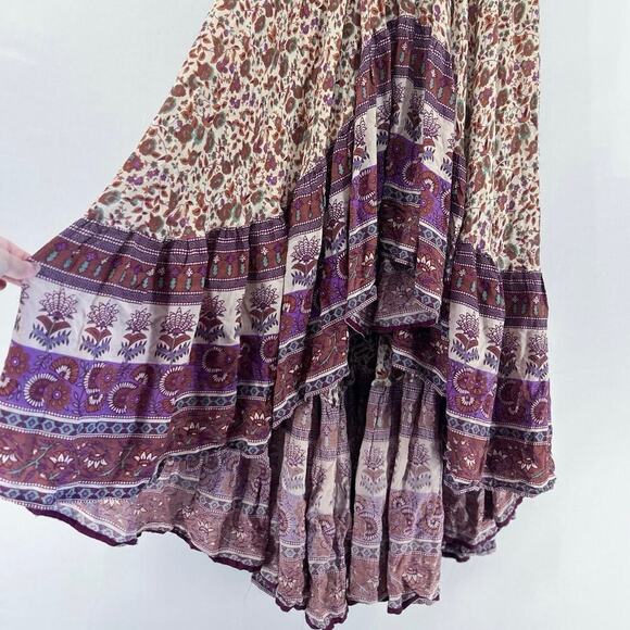 Spell & the Gypsy Love Castaway Skirt Maxi Floral Boho High Low Size 6 - Picture 6 of 8